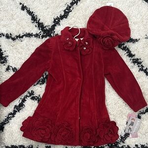Kate Mack Red Kids Jacket & Hat Set